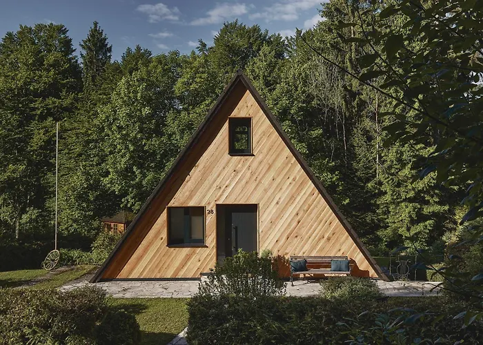 Villa Haus28 - Modernes A-Frame im Wald Grattersdorf Foto